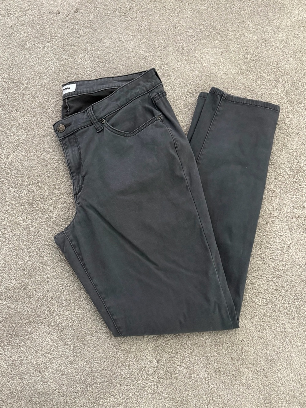 Sonoma Dark Charcoal Skinny Jeans, 14 Long